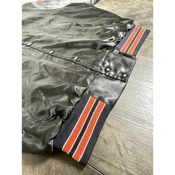 Vintage Rickwood Lumberjacks Satin Jacket Black & Orange Men's Large 42 44 USA - Picture 7 of 15